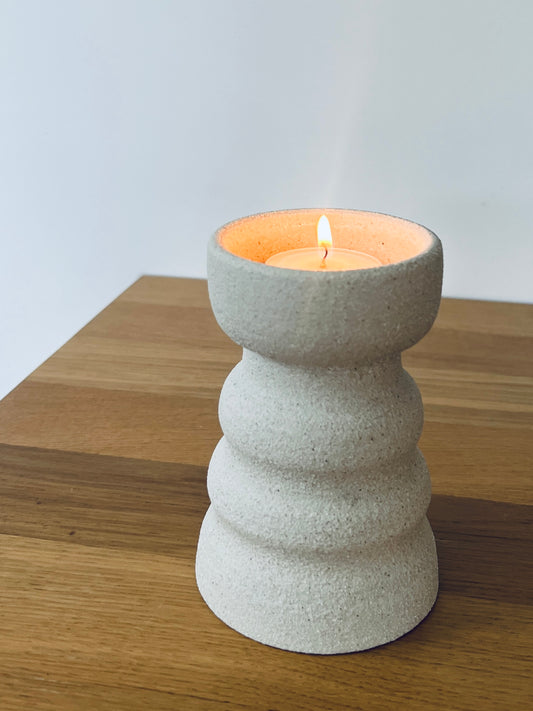 Rippled candlestick holders