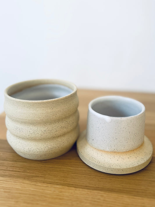 French butter bell- Rippled- Warm Speckled