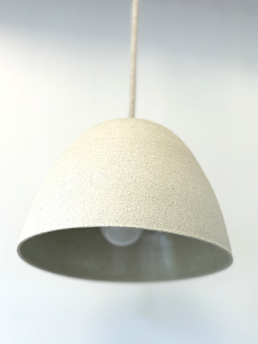 Natural clay Bell pendant