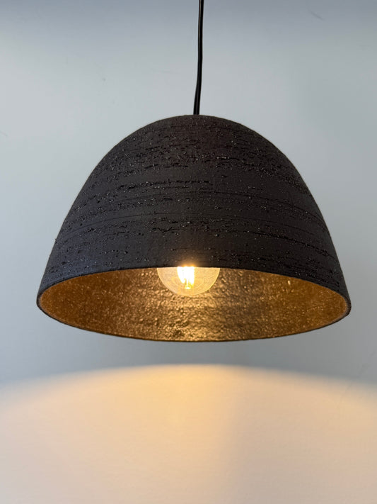 Natural clay Bell pendant