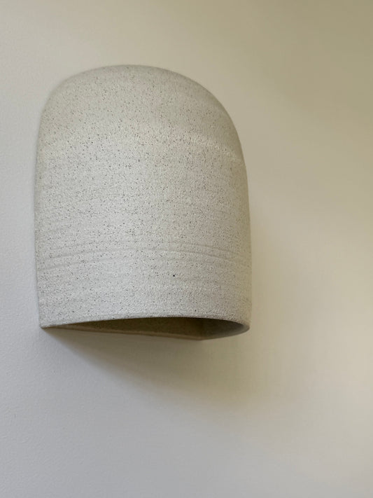 Arched Raw clay wall sconce